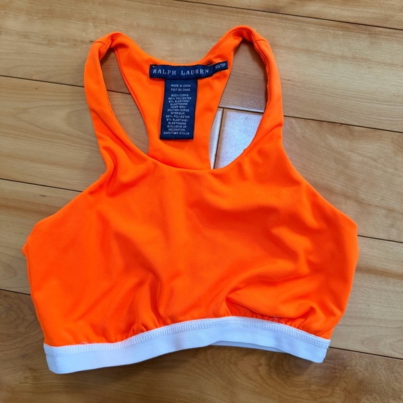 Ralph Lauren Other - Ralph Lauren orange and white sports bra size XS